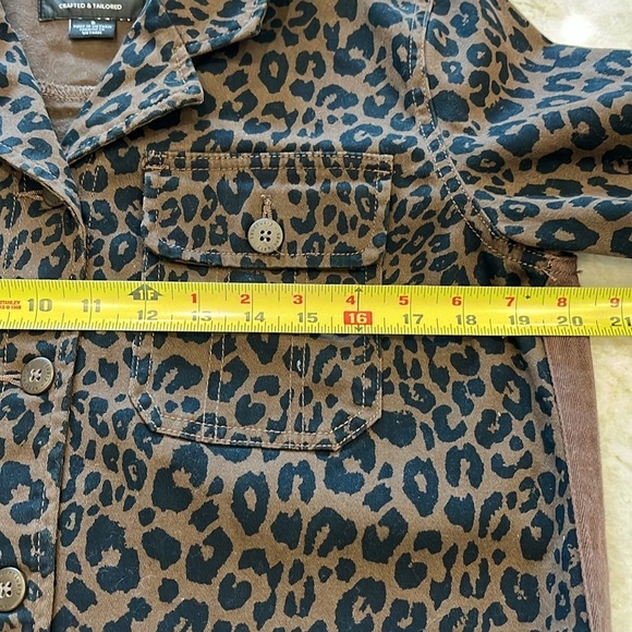 Sanctuary | Brown & Black Leopard Print Jean Jacket | Size Small - Picture 6 of 10